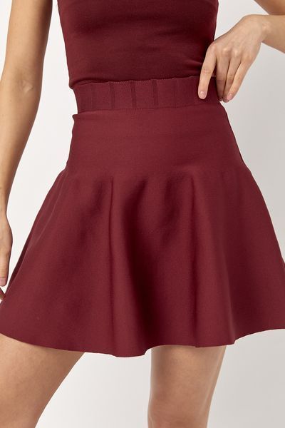 Жіноча мініспідниця сонце-кльош - бордо цвет, ONE SIZE (є розміри) 241064 фото